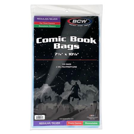 BCW Regular Silver Resealable Comic Bags Thick - State of Comics