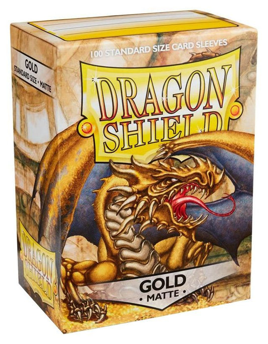 Dragon Shield 100ct Box Deck Protector Matte Gold - State of Comics