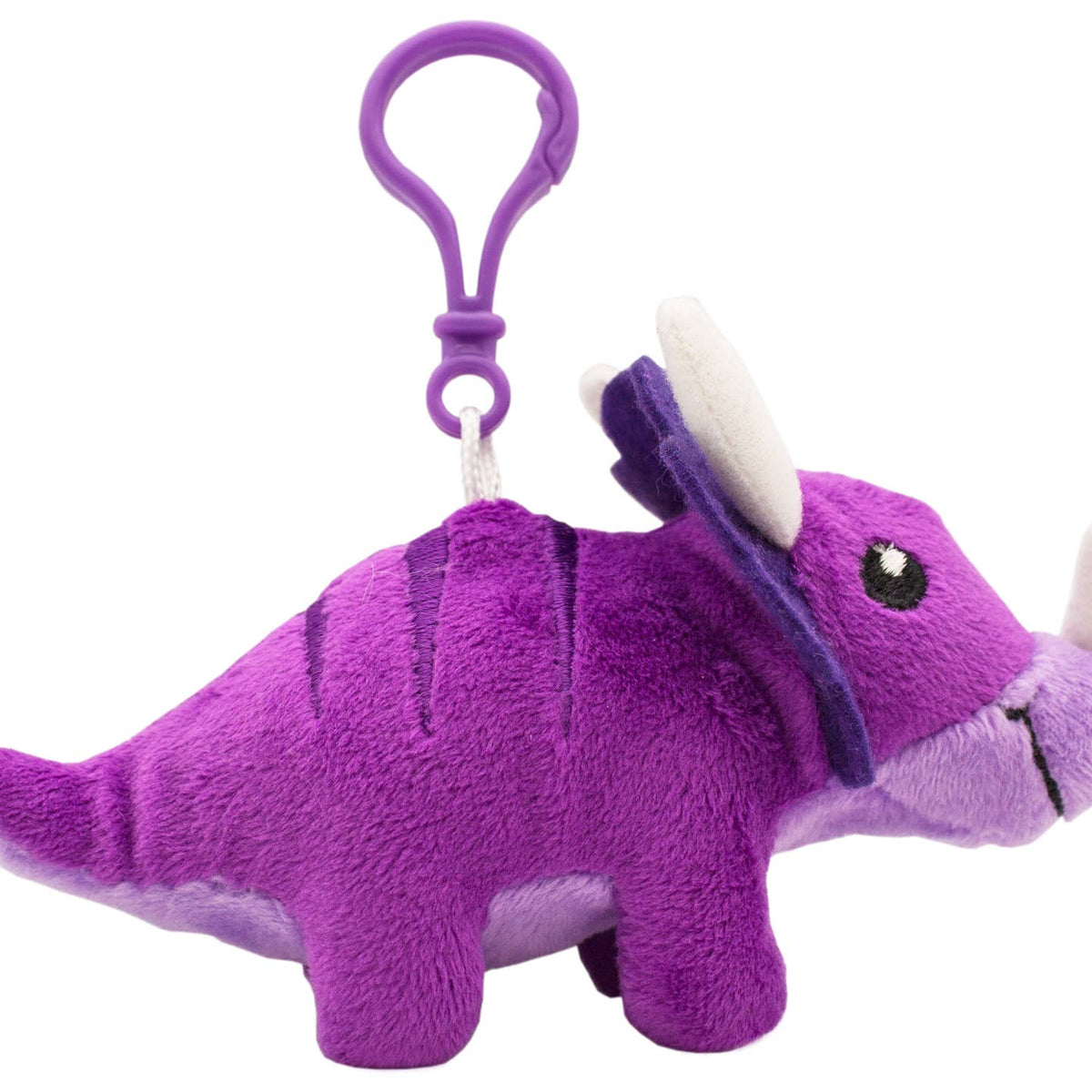 Dino Dudes Plush Backpack Buddies Triceratops Grape