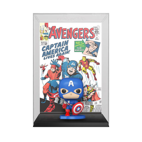 The Avengers #4 (1963) Captain America Pop! Comic Cover Figure with Case #27 - State of Comics
