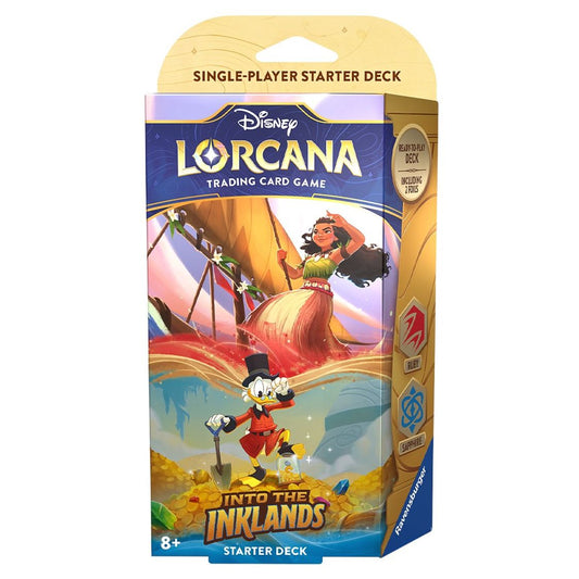 Disney Lorcana Into the Inklands Ruby & Sapphire Starter Deck - State of Comics