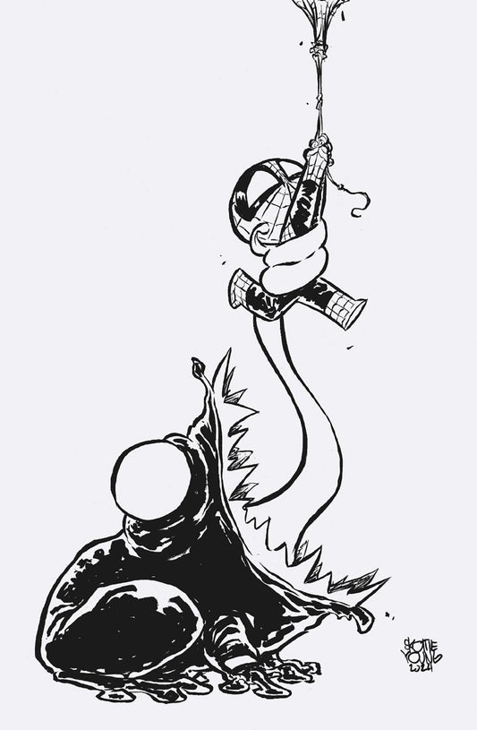 Amazing Spider-Man #67 Skottie Young 8 Deaths Of Spider-Man Black And White Virgin Variant