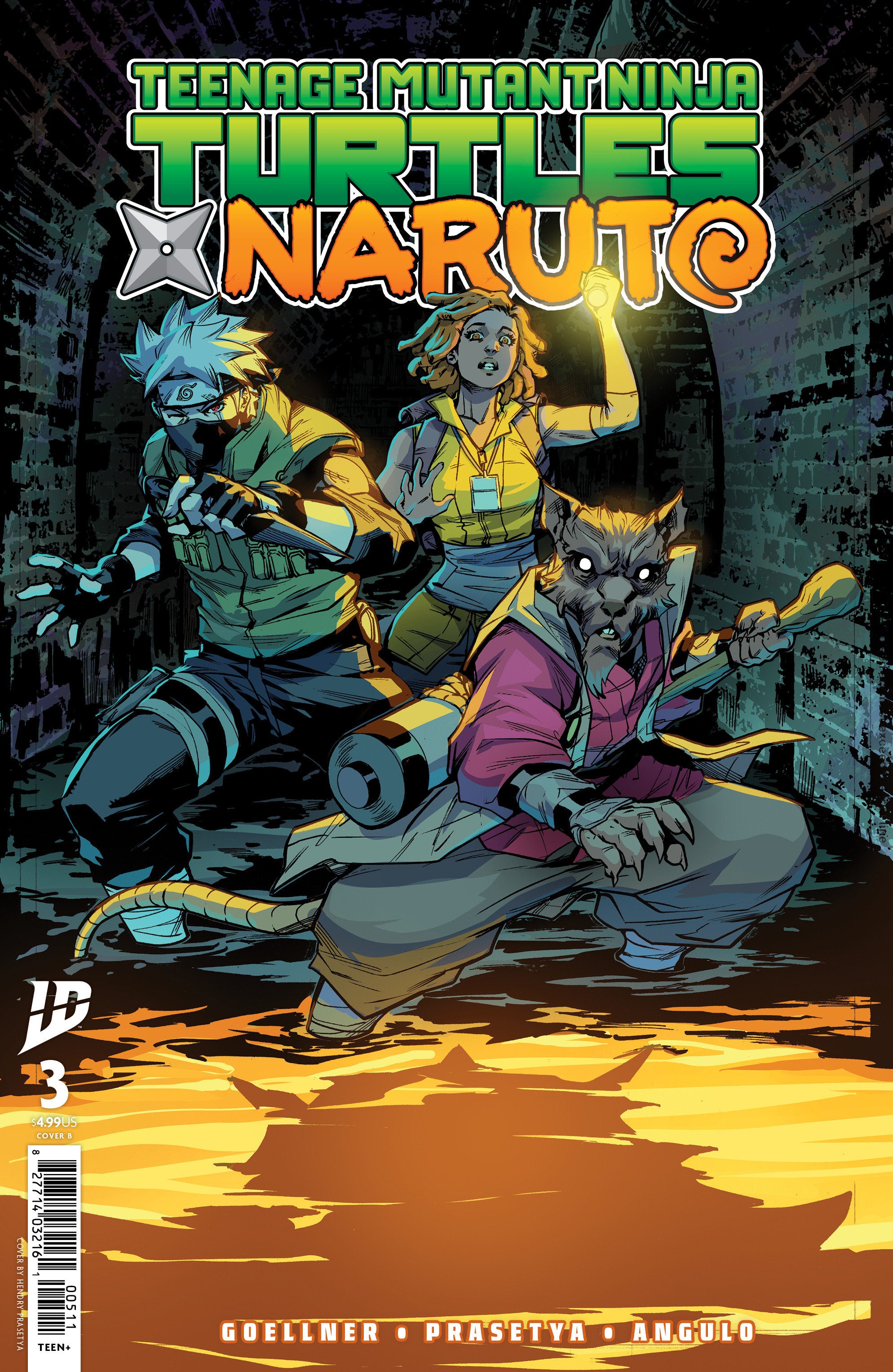 Teenage Mutant Ninja Turtles X Naruto #3 Variant B Prasetya