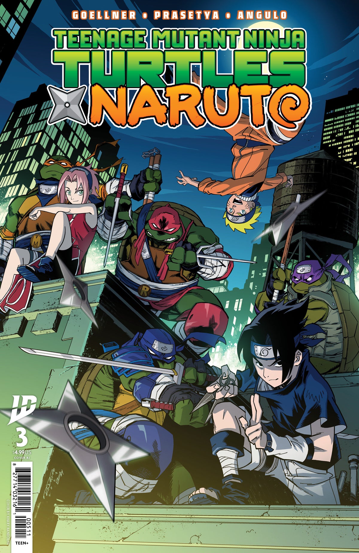 Teenage Mutant Ninja Turtles X Naruto #3 Variant Ri 50 Randolph