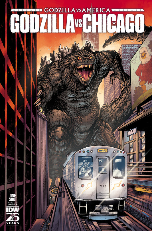 Godzilla Vs America Chicago Variant B Seeley