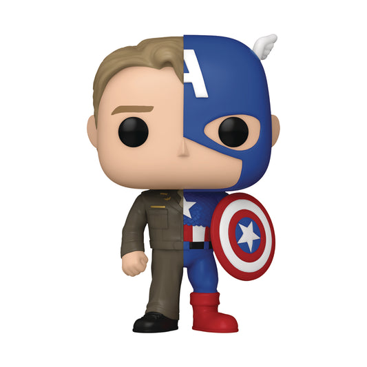 Marvel Split Captain America & Steve Rogers Pop! Vinyl Figure