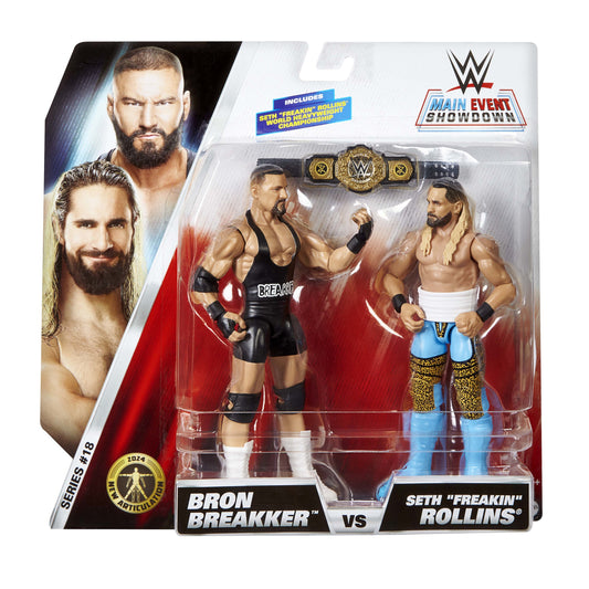 WWE Championship Showdown Bron Breakker vs Seth "Freakin" Rollins 2-Pack Action Figure