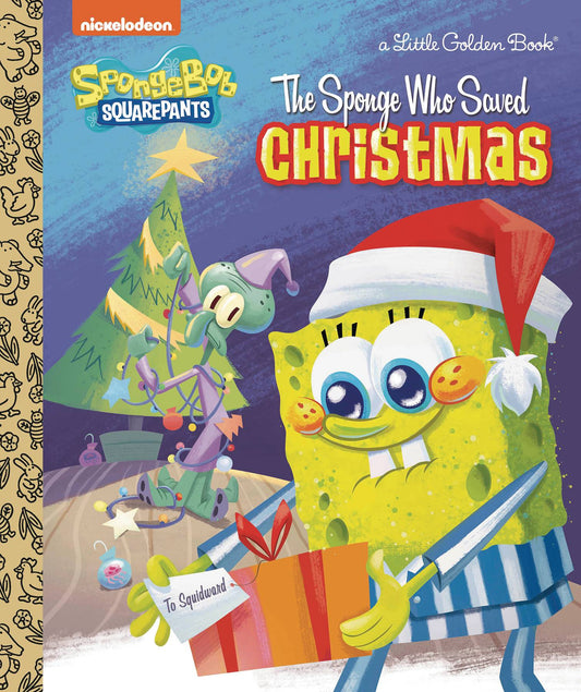 Sponge Who Saved Christmas Little Golden Book Hc