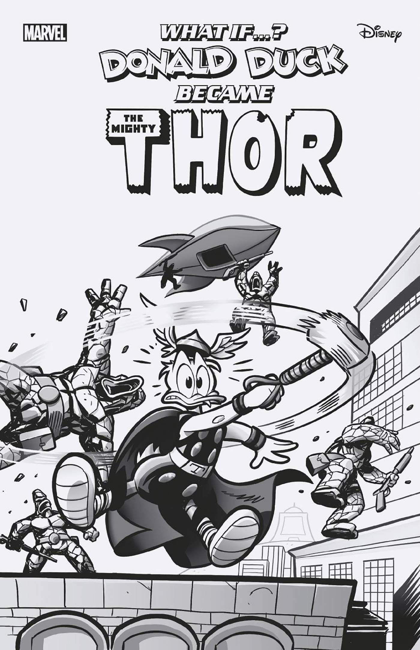 What If Donald Duck Became Thor #1 100 Copy Incv Bw Var