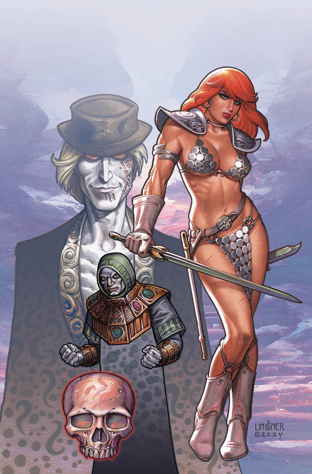 Red Sonja Death And The Devil #1 Cvr I Linsner Metal Premium