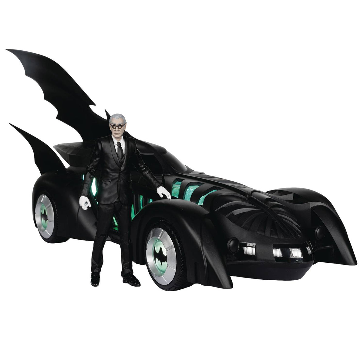 DC Multiverse Batman Forever Alfred & Batmobile