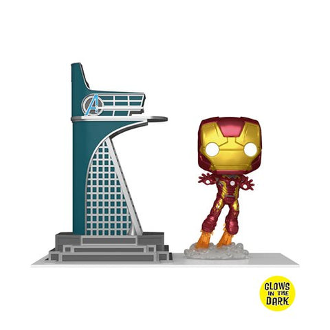 Avengers 2 Iron Man with Avengers Tower Glow-in-the-Dark Funko Pop! Town Previews Exclusive - State of Comics