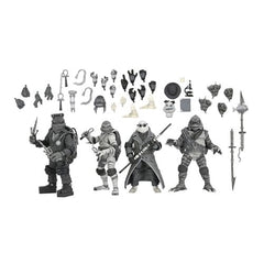 Universal Monsters x Teenage Mutant Ninja Turtles Black & White Action Figure 4-Pack