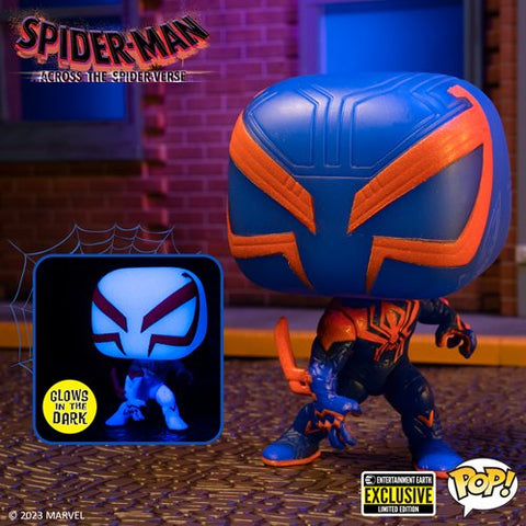 Spider-Man: Across the Spider-Verse Spider-Man 2099 Glow-in-the-Dark Pop! Vinyl Figure - State of Comics