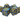 Old School Dice Rune Dice All Hallows Eve blue and yellow RPG dice set with intricate rune designs for tabletop gaming.