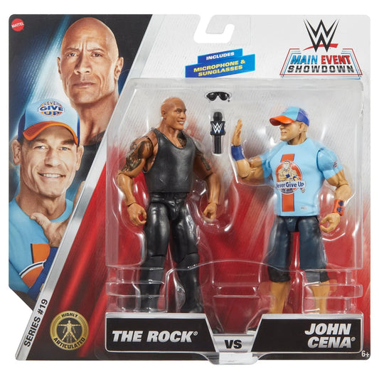 WWE Main Event Showdown Series 19 The Rock Vs. John Cena Action Figure 2-Pack