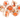 Old School 7 Piece DnD RPG Dice Set Infused Orange Flower - State of Comics