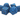 Blue rune-themed RPG dice set by Old School Dice, featuring magical rune symbols on six-sided polyhedral dice.