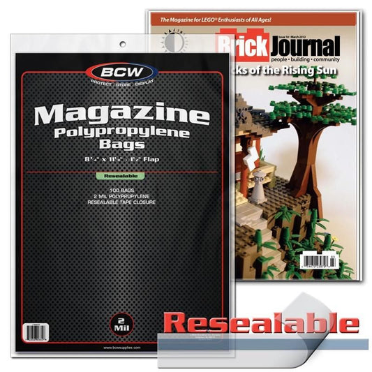BCW Re-Sealable Magazine Bags - State of Comics