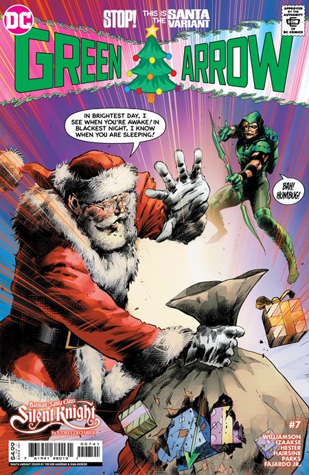 Green Arrow #7 (Of 12) Cvr C Trevor Hairsine Santa Card Stock Var - Stateofcomics.com