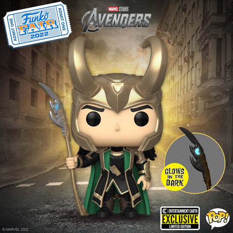 Loki with Sceptre Glow-in-the-Dark Pop! Vinyl Figure - Entertainment Earth Exclusive - State of Comics