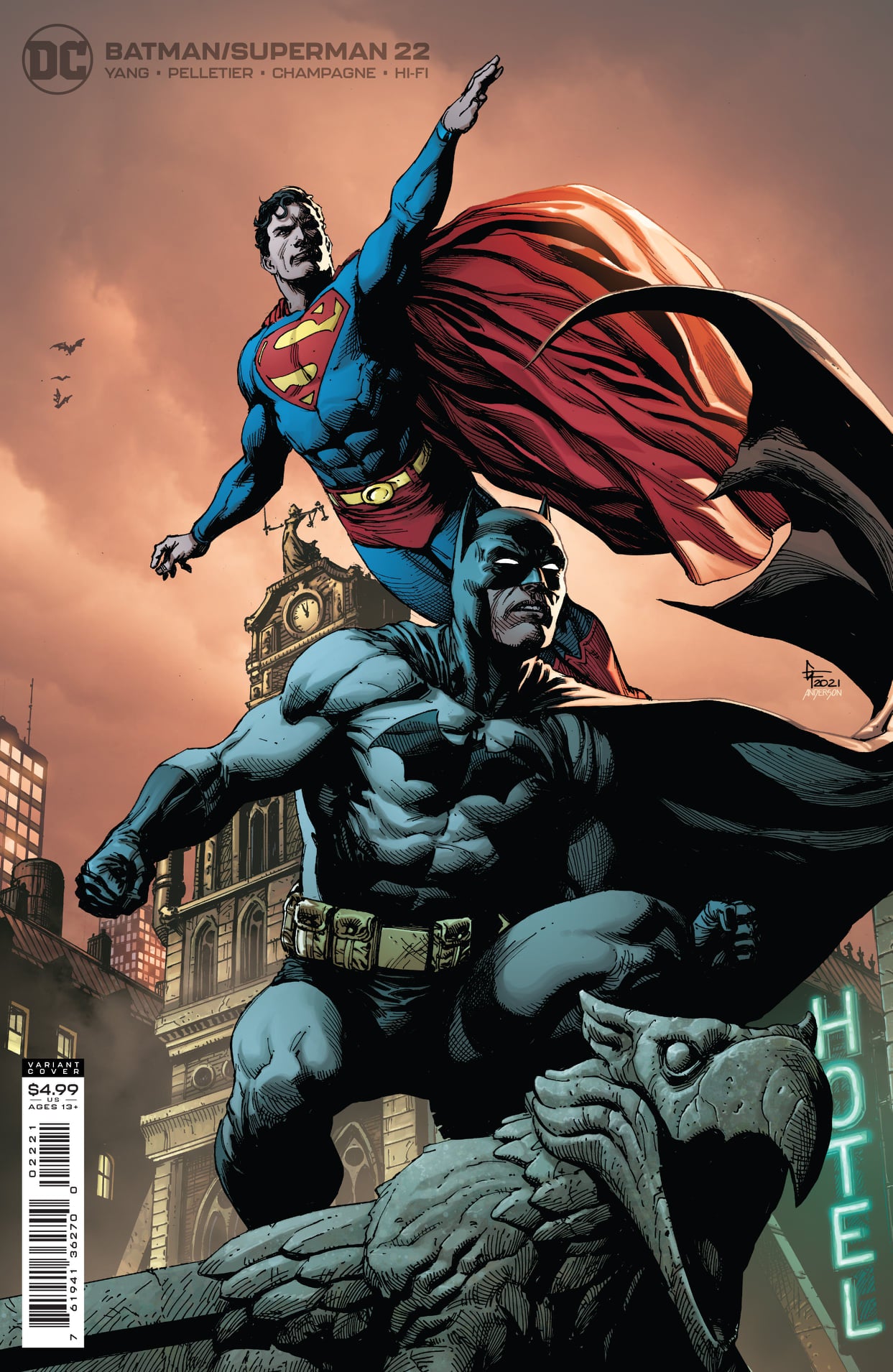 Batman Superman #22 Cvr B Gary Frank Card Stock Var (09/28/2021) - State of Comics