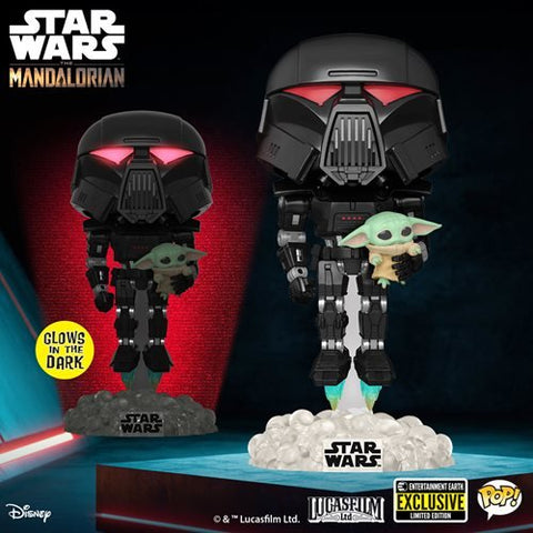Star Wars The Mandalorian Dark Trooper With Grogu Pop! Vinyl Figure - State of Comics
