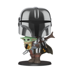 POP! Star Wars Mandalorian 10" Chrome Mandalorian Vinyl Figure - State of Comics