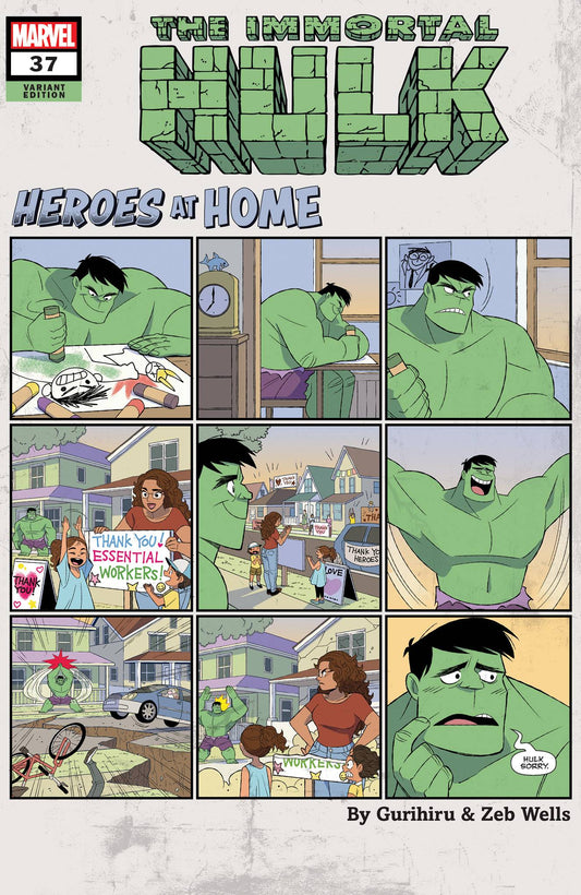 Immortal Hulk #37 Gurihiru Heroes at Home Var - State of Comics