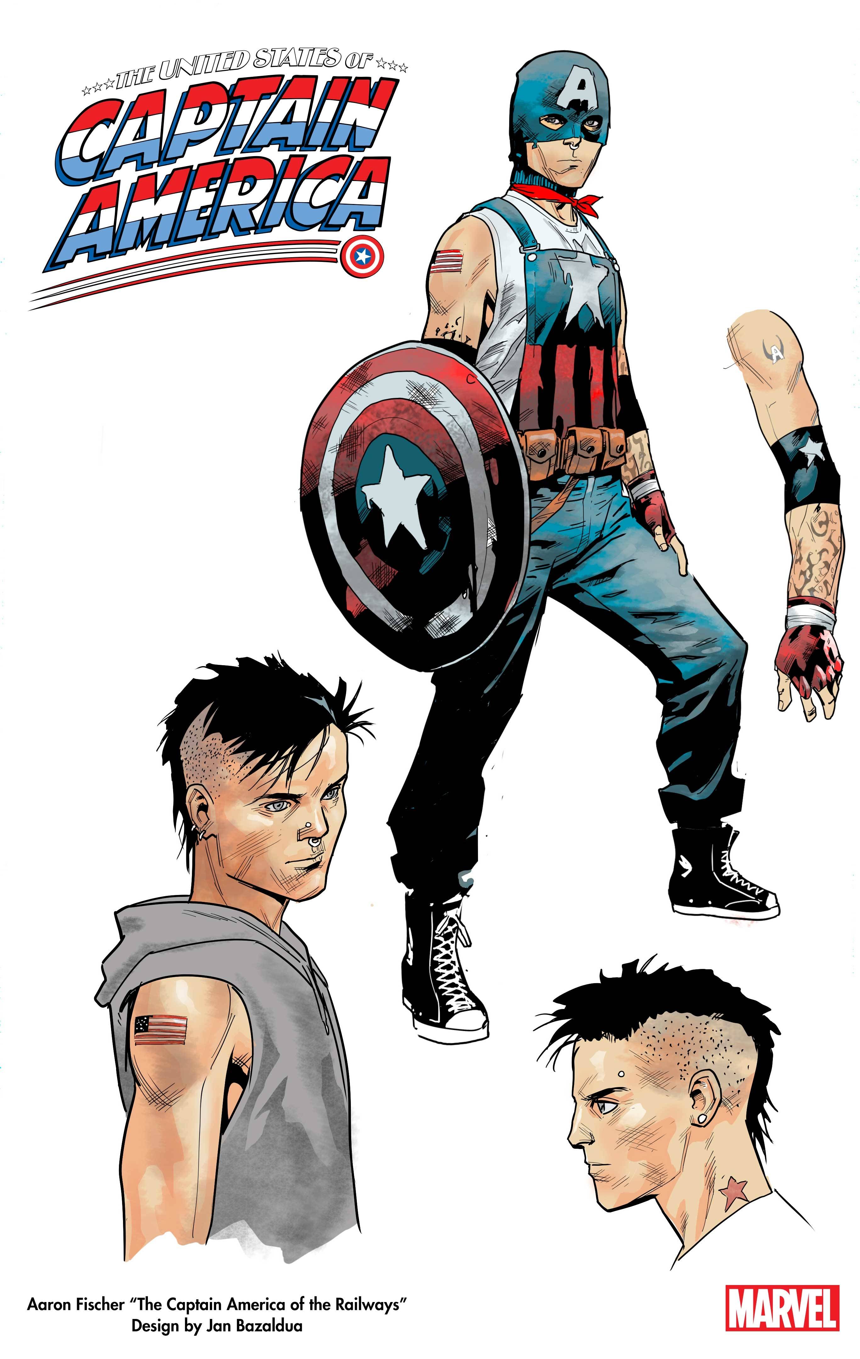 United States Captain America #1 (Of 5) Bazaldua Design Var (06/30/2021) - State of Comics