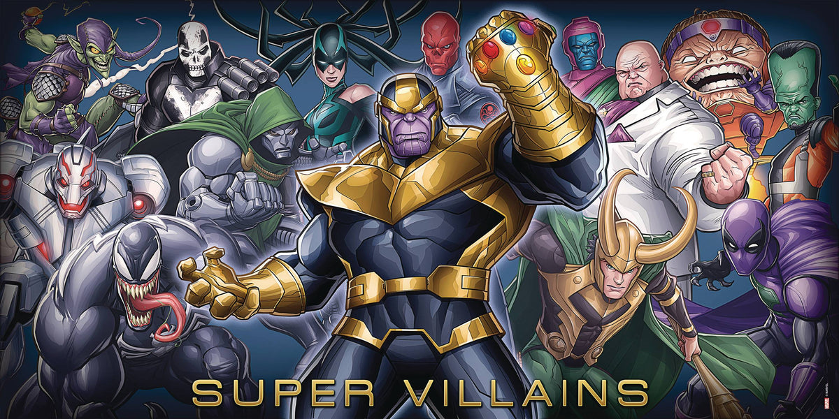 Marvel Villain Collage Wood Wall Art - State of Comics
