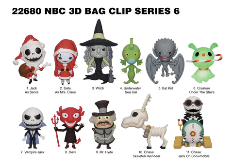 Nightmare Before Christmas Series 6 3D Foam Bag Clip - State of Comics