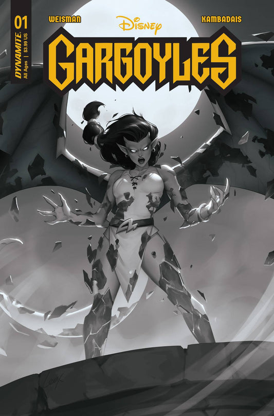 Gargoyles #1 Cvr ZH 10 Copy FOC Incv Leirix B&W - State of Comics