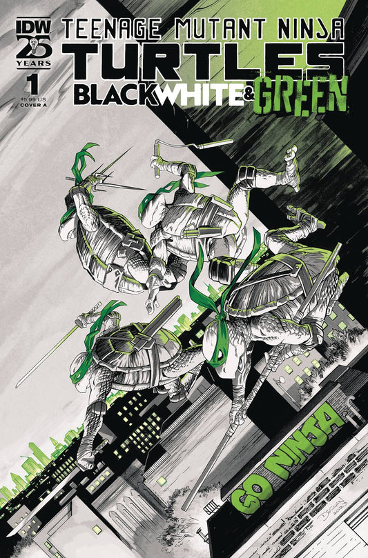 Tmnt Black White & Green #1 Cvr A Shalvey