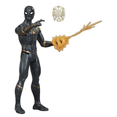 Spider-Man No Way Home 6-Inch Mystery Web Gear Upgraded Black and Gold Suit Spider-Man Action Figure - State of Comics