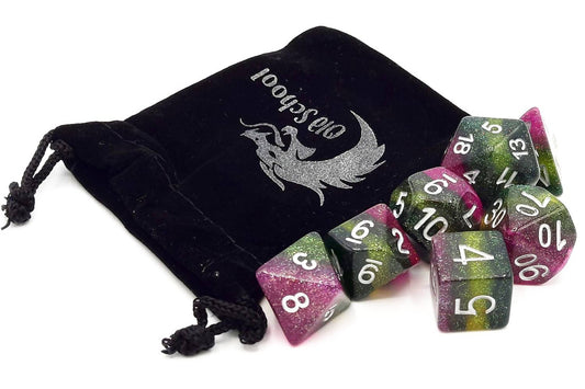 Old School 7 Piece DnD RPG Dice Set Gradients Grapevine - State of Comics