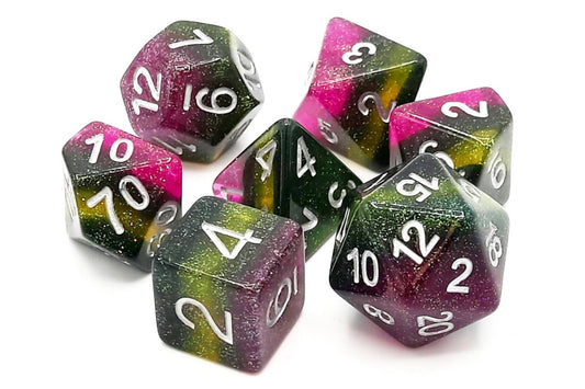 Old School 7 Piece DnD RPG Dice Set Gradients Grapevine - State of Comics