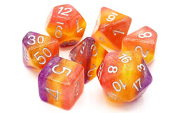 Old School 7 Piece DnD RPG Dice Set Gradients Hard Candy - State of Comics