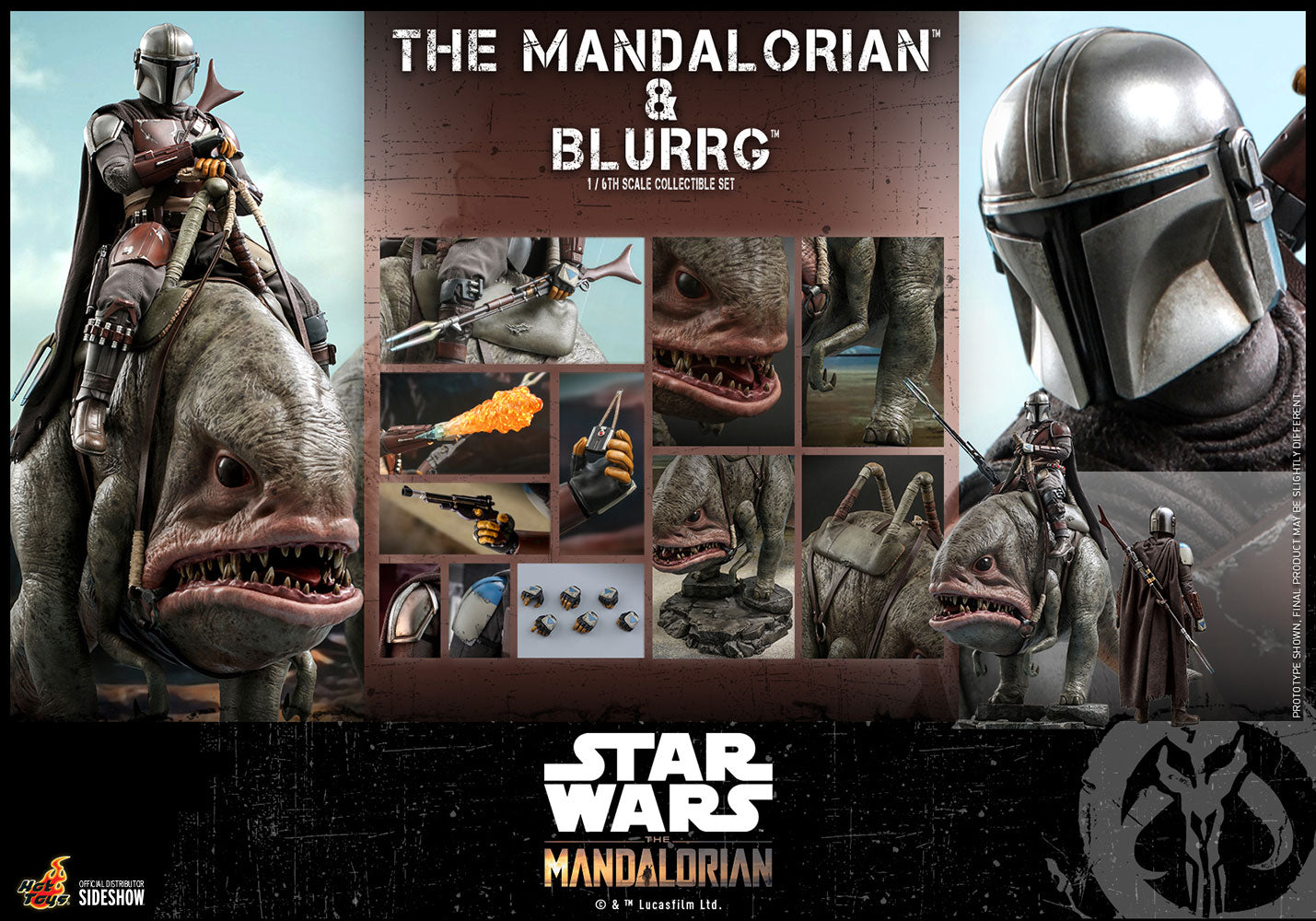 Hot Toys Mandalorian & Blurrg Sixth Scale Figure Set - State of Comics