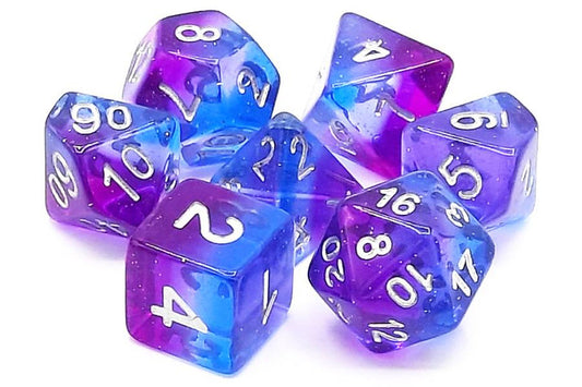 Old School 7 Piece DnD RPG Dice Set Gradients Southern Lights - State of Comics